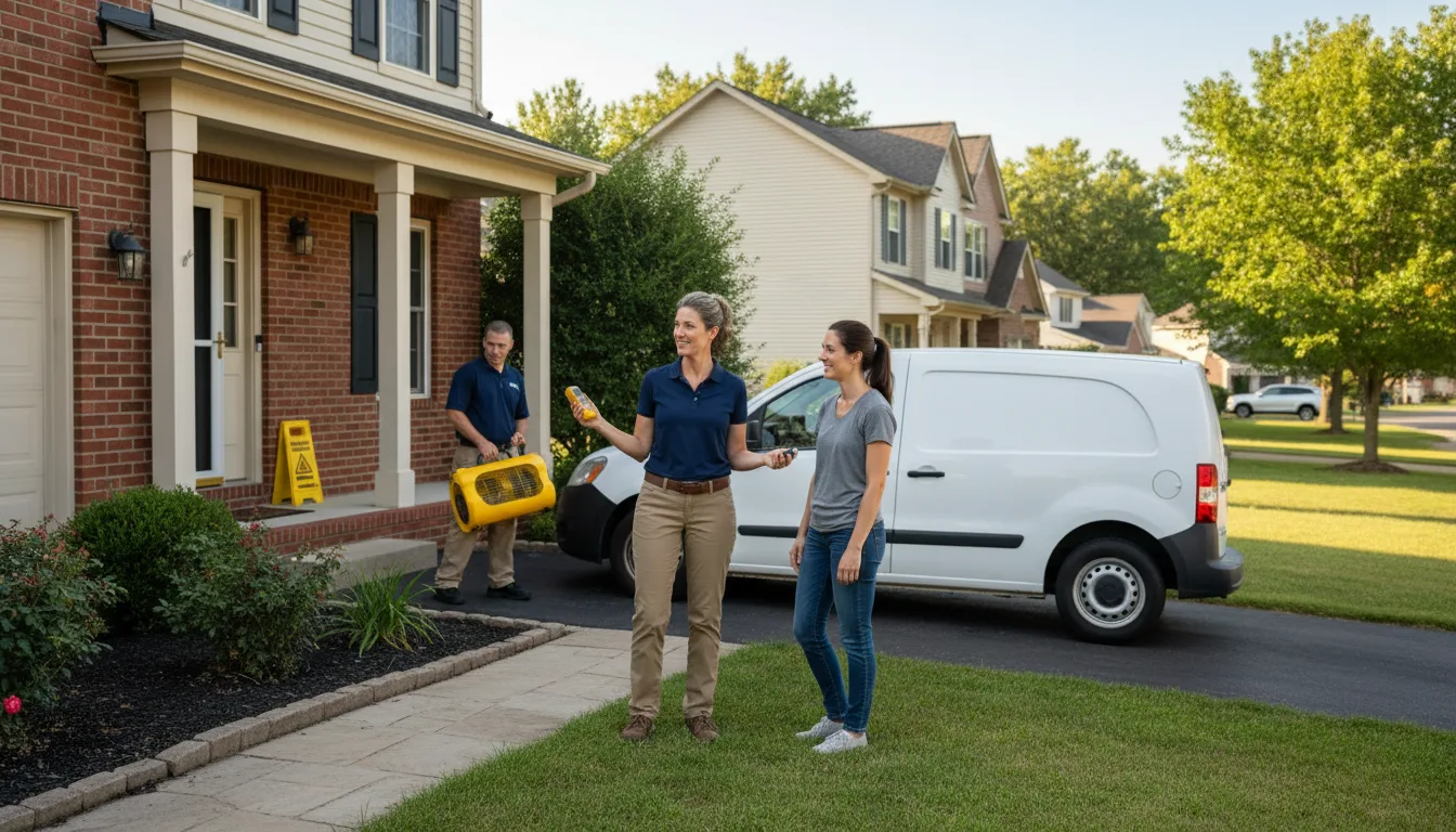 Residential water damage restoration in Columbus Grove, OH